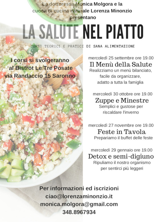 La Salute nel Piatto - Settembre 2019 - Gennaio 2020